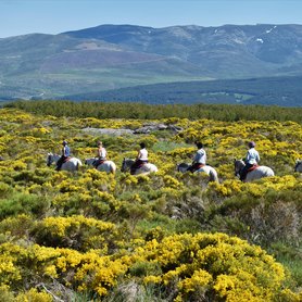 Ritt mit Blick auf die Gredos Mountains