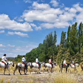 Wanderreiten am Fuße der Gredos Mountains