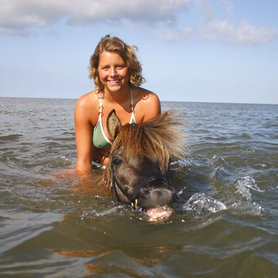 Baden mit Pferd